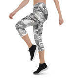 Gray Camo Capri Leggings