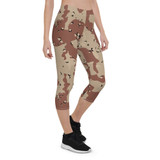Sand Camo Capri Leggings