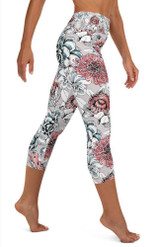 Floral Hispid Yoga Capri Leggings