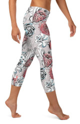 Floral Hispid Capri Leggings