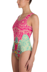 Classic Mandala One-Piece Swimsuit