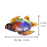 Handmade Sea Turtle Sculpture Art Glass Blown