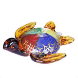 Handmade Sea Turtle Sculpture Art Glass Blown