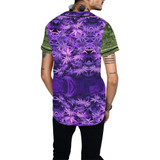 Green and Purple 420 All Over Print Baseball Jersey