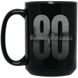 Silver Logo Transparent 15 oz. Black Mug