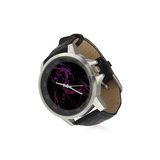 Graffiti 2 pac Unisex Stainless Steel Leather Strap Watch