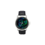 Graffiti Malcolm X Unisex Stainless Steel Leather Strap Watch