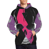 Breast Cancer Awareness Skull All Over Print Hoodie