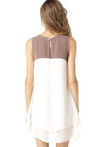 Sleeveless Summer Chiffon One Piece Layered Dress