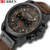 Relogio Masculino Mens Watches Top Brand Luxury Men Military Sport Quartz Wristwatch Leather Quartz Watch erkek saat curren 8314