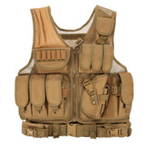 Lixada Outdoor Military Tactical Army Polyester Airsoft War Game Hunting Vest for Camping Hiking