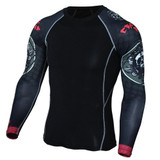 Men Compression Breathable Quick Dry Men Gym Compression Under Base Layer Tops Long Sleeve Sports T Shirts