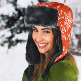 Trapper Hat- Christmas floral hand drawn