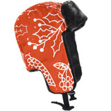 Trapper Hat- Christmas floral hand drawn
