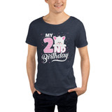 My 2nd Birthday Men's Raw Neck Tee