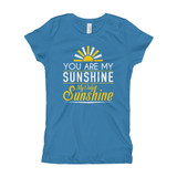 Girl's T-Shirt My Only Sunshine Sun Quote Graphic Unisex