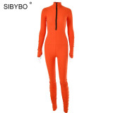 Turtleneck Skinny Jumpsuit
