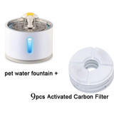 Automatic Cat Dog Drinking Water Dispenser 2.4L Electric LED Fountain