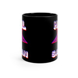 Retro Hail Satan black coffee mug 11oz