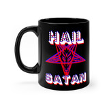Retro Hail Satan black coffee mug 11oz