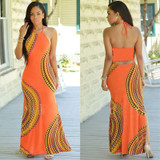 Sleeveless Maxi  Halter Dresses  Plus Size