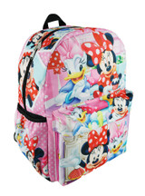 Minnie Mouse Deluxe Oversize Print Large 16" Backpack with Laptop Compartment