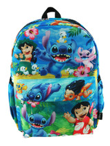 Lilo And Stitch Deluxe Oversize Print Large 16" Backpack with Laptop Compartment