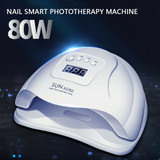 Nail Dryer Curing Manicure Pedicure UV Lamp Machine Plus Nail Lamp 80W UV LED Gel