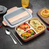 Lunch Box Stainless Steel With Spoon Leak-proof Lunch Bento Boxes Dinnerware Set Microwave Adult Children Food Container