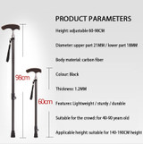 Walking Stick  Old Man Telescopic Canes T Handle Baston Elder Stable Crutch No Slip Pole Folding Hiking Elderly Walk