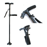 Walking Stick  Old Man Telescopic Canes T Handle Baston Elder Stable Crutch No Slip Pole Folding Hiking Elderly Walk