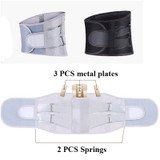 Lumbar Back Brace Belt Tourmaline Self-heating Magnetic Widen Waist Belt Steel Bone With 3pcs Pad