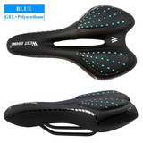 Bike Saddle Silicone Cushion PU Leather Surface Silica Filled Gel Comfortable Cycling Seat Shockproof