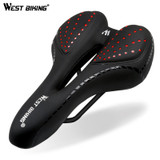 Bike Saddle Silicone Cushion PU Leather Surface Silica Filled Gel Comfortable Cycling Seat Shockproof