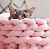 Kneading Cat Bed - Soft Wicker Cat Bed - Soft Warm Knitted Cat Bed
