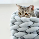 Kneading Cat Bed - Soft Wicker Cat Bed - Soft Warm Knitted Cat Bed