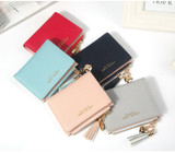 2020 Tassel Women Wallet Small Cute Wallet Women Short Leather Women Wallets Zipper Purses Portefeuille Female Purse Clutch