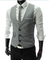 2020 New Arrival Dress Vests For Men Slim Fit Mens Suit Vest Male Waistcoat Gilet Homme Casual Sleeveless Formal Business Jacket 2020 New Arrival Dress Vests For Men Slim Fit Mens Suit Vest Male Waistcoat Gilet Homme Casual Sleeveless Formal Business Jacket
