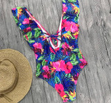Kamelya Selin Swim Suit / Blue Floral