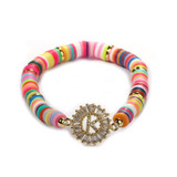 Starburst Rainbow Initial Bracelet