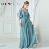 Ever Pretty Elegant Pink Evening Dresses Long A-Line Off The Shoulder V-Neck Sexy Formal Party Gowns EP07871PK Abendkleider 2020