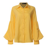 S-5XL Women Polka Dot Tops and Blouses 2019 Celmia Autumn Lantern Sleeve Casual Shirts Retro Loose Buttons Female Party Blusas 7