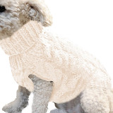 Winter Warm Dog Cat Sweater Clothes For Small Large Dogs Pet Turtleneck Jumper Clothing Coat Knitting Crochet Cloth Outfit Vest