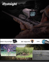 Night Vision Tactical Digital Infrared Rifle Scope With Battery Monitor and Flashlight