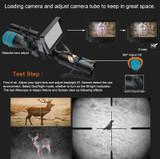 Night Vision Tactical Digital Infrared Rifle Scope With Battery Monitor and Flashlight