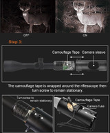 Night Vision Tactical Digital Infrared Rifle Scope With Battery Monitor and Flashlight