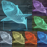 3D LED Shark with 7 Colors