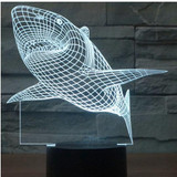 3D LED Shark with 7 Colors