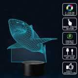 3D LED Shark with 7 Colors