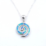Fire Opal Swirl Necklace